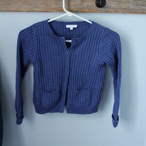 jacadi paris Size 8Y Med Blue Knit Cardigan